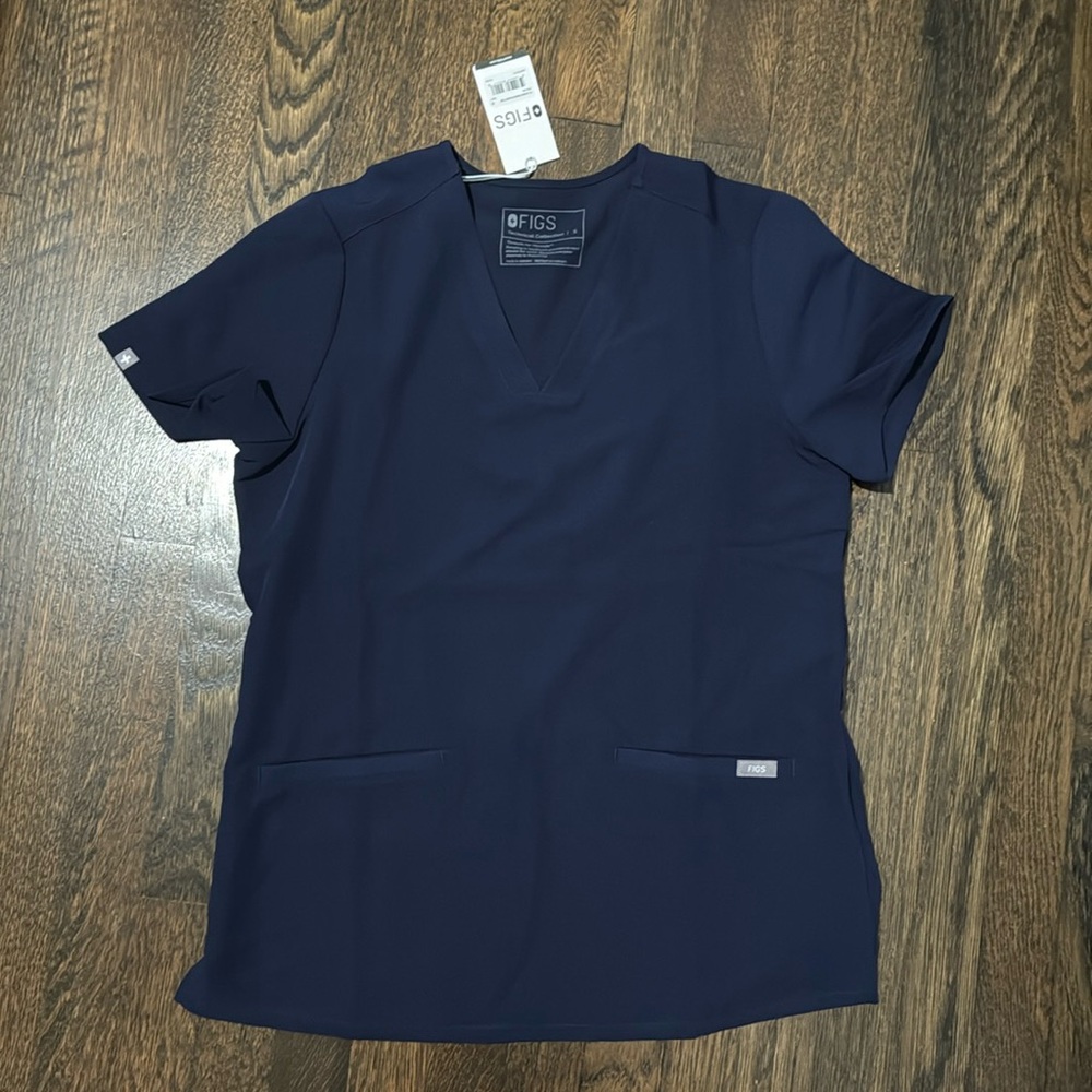 NET Figs navy scrub top